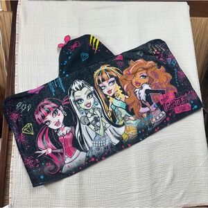 Monster High hooded beach bath towel Ghouls Y2K 45" x 23"